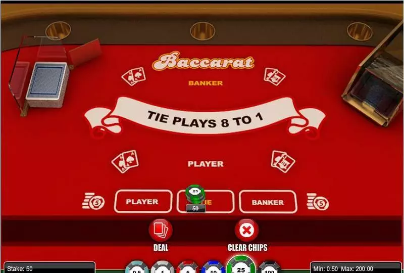 Baccarat made by 1x2 Gaming - Table ScreenShot