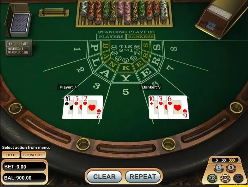 Baccarat made by BetSoft - Table ScreenShot