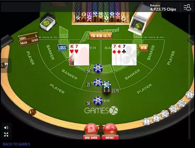 Baccarat made by GamesOS - Table ScreenShot