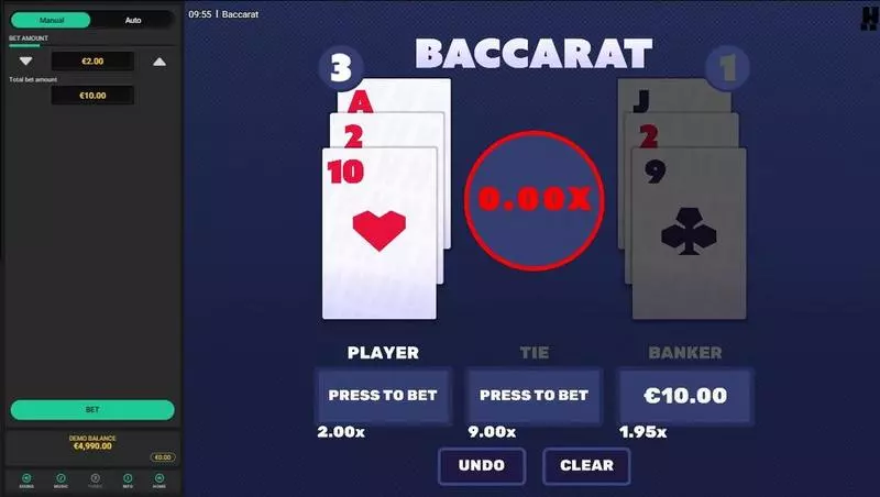 Baccarat made by Hacksaw Gaming - Table ScreenShot