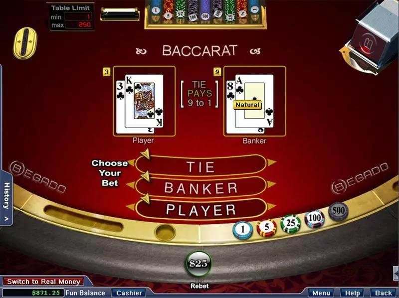 Baccarat made by NuWorks - Table ScreenShot