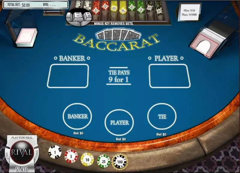 Baccarat made by Rival - Table ScreenShot