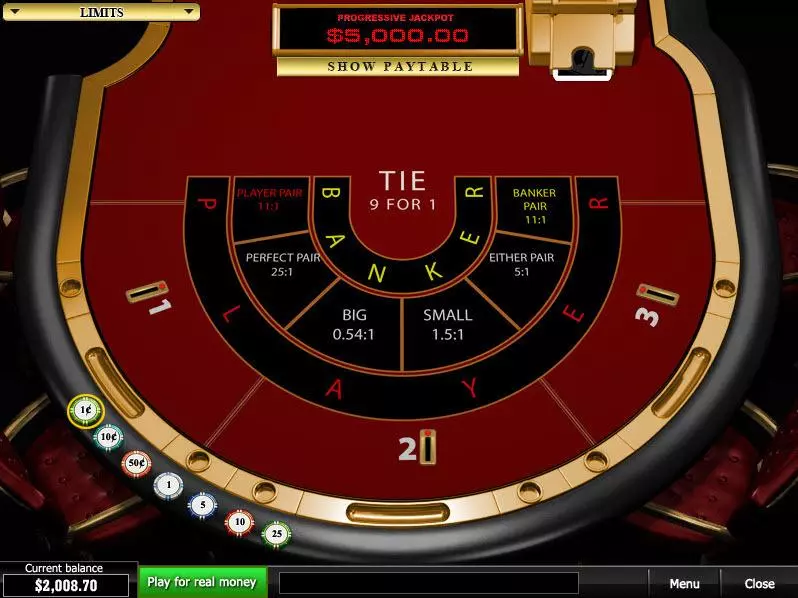 Progressive Baccarat made by PlayTech - Table ScreenShot