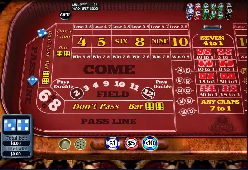 Craps made by WGS Technology - Table ScreenShot