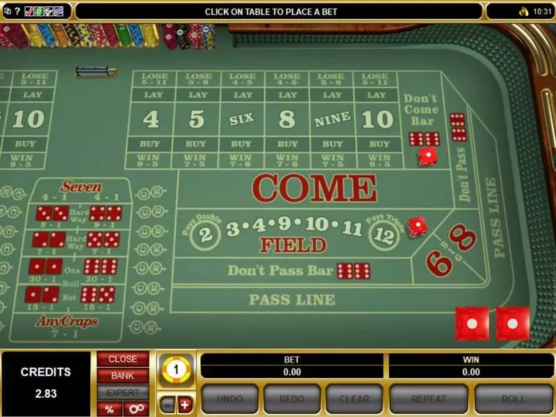 Vegas Craps made by Microgaming - Table ScreenShot