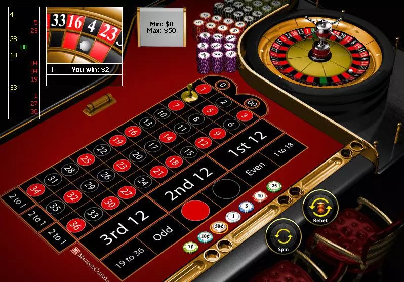 American Roulette made by PlayTech - Table ScreenShot