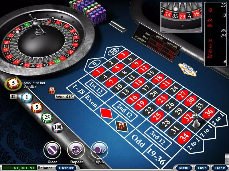 American Roulette made by RTG - Table ScreenShot