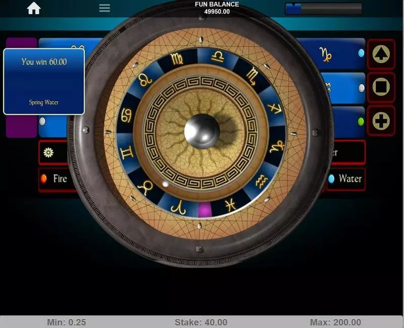 Astro Roulette made by 1x2 Gaming - Table ScreenShot
