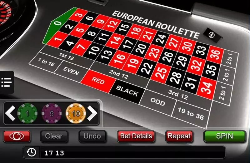 Euopean Roulette  made by CORE Gaming - Table ScreenShot