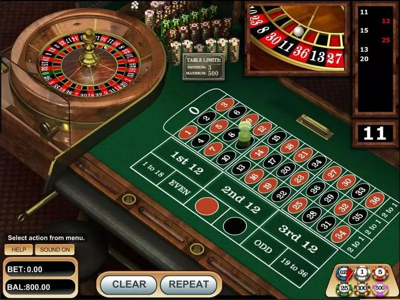 European Roulette made by BetSoft - Table ScreenShot