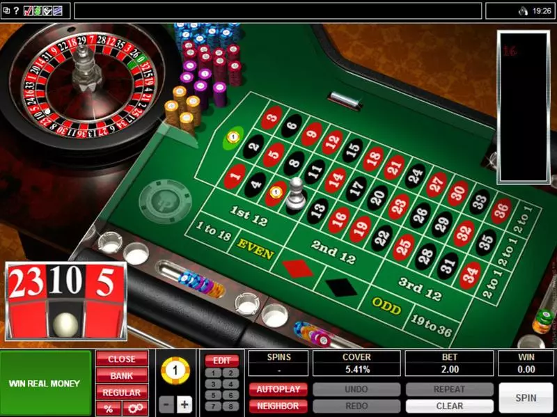 European Roulette made by Microgaming - Table ScreenShot
