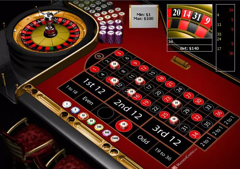 European Roulette made by PlayTech - Table ScreenShot