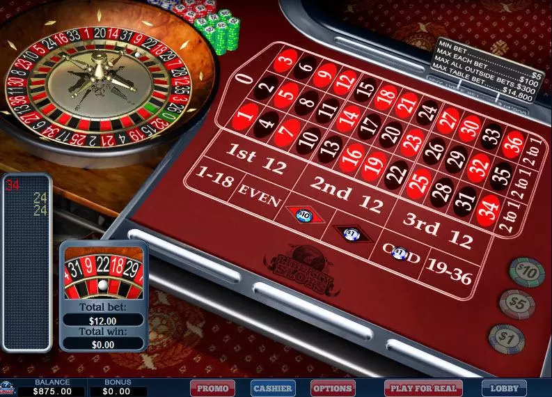 European Roulette made by WGS Technology - Table ScreenShot