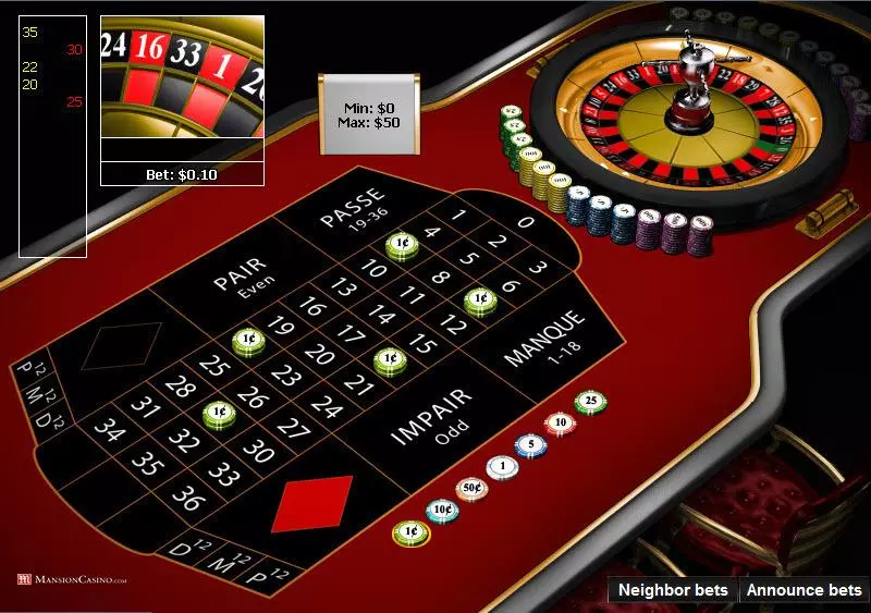 French Roulette made by PlayTech - Table ScreenShot