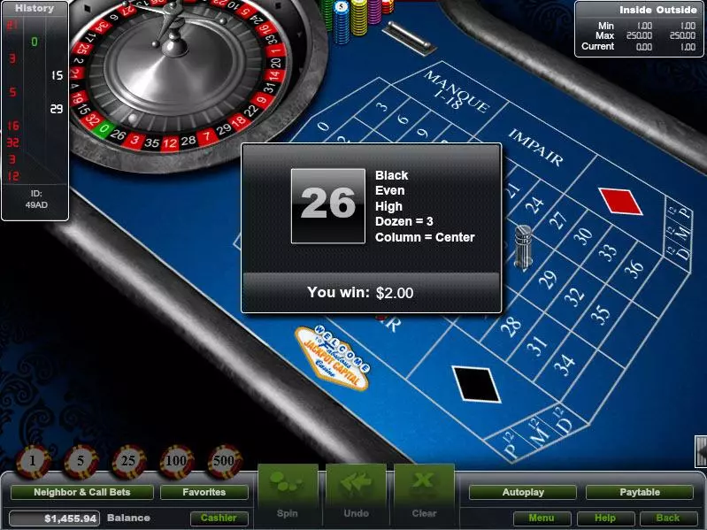 French Roulette made by RTG - Table ScreenShot