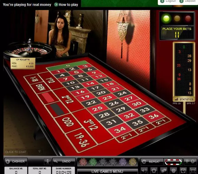 Live VIP Roulette made by NetEnt - Table ScreenShot