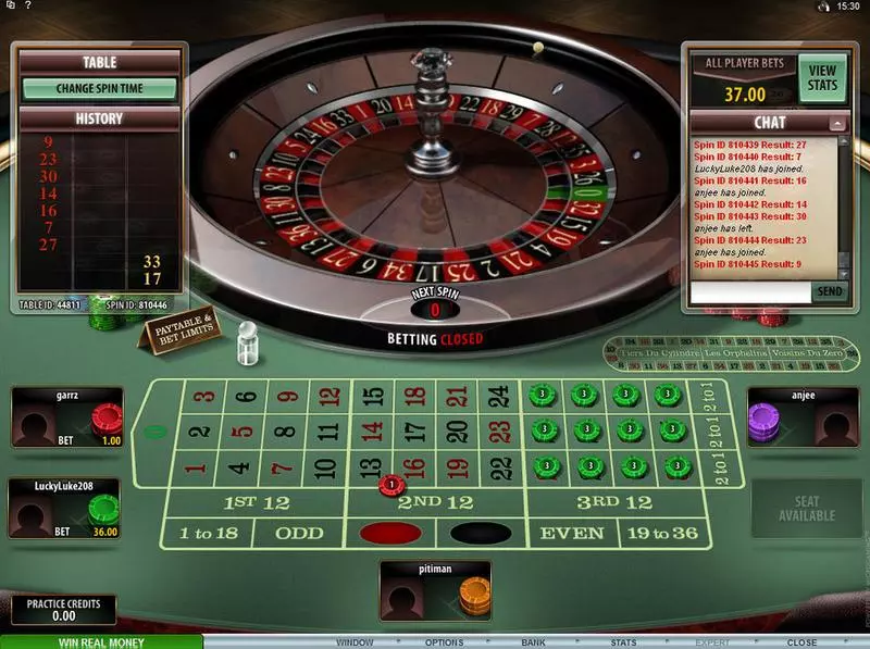 Multi-Player Roulette Diamond Edition made by Microgaming - Table ScreenShot