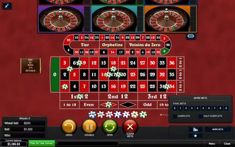 Multi Wheel Roulette made by PlayTech - Table ScreenShot