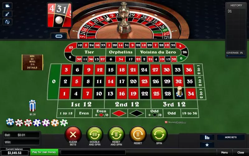 NewAr Roulette made by PlayTech - Table ScreenShot
