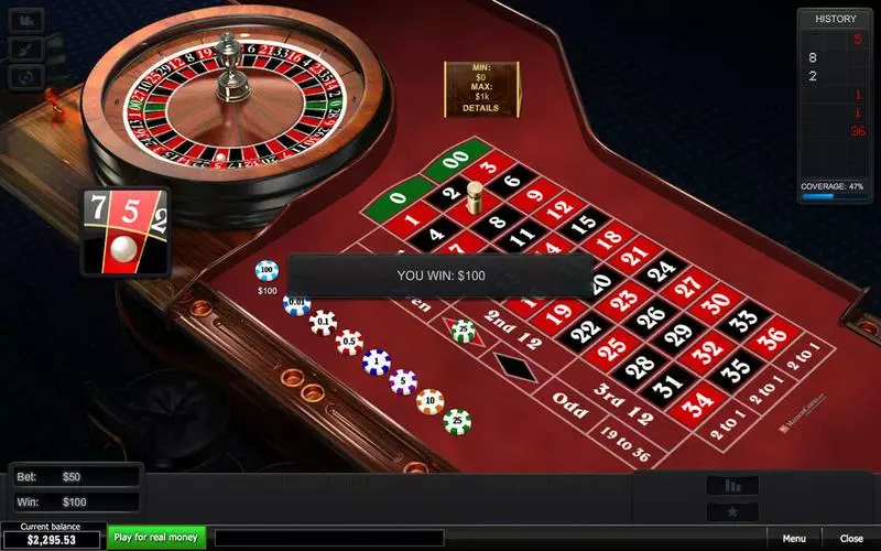 Premium American Roulette made by PlayTech - Table ScreenShot