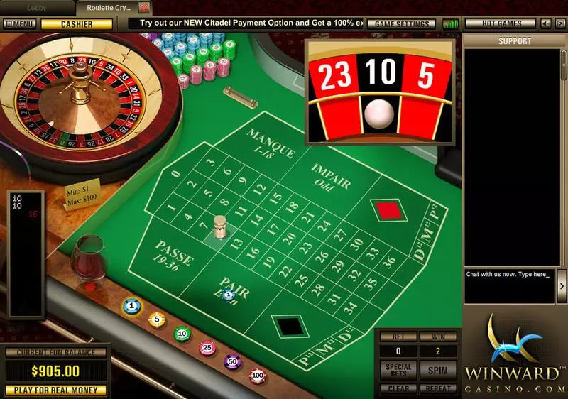 Roulette Crystal made by Topgame - Table ScreenShot