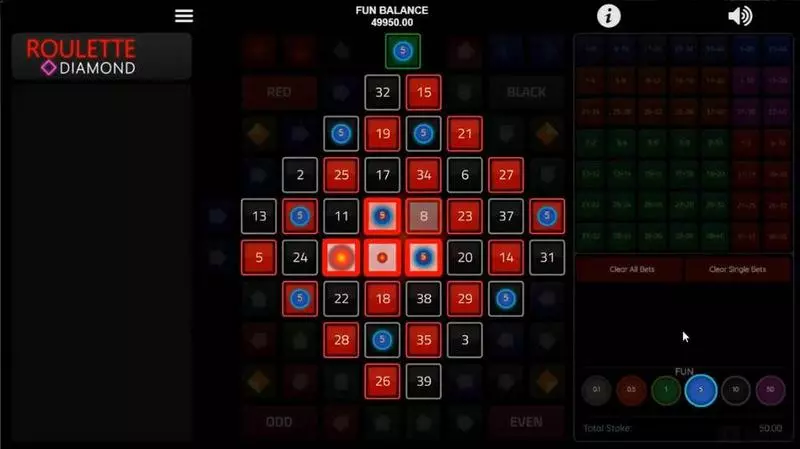 Roulette Diamond made by 1x2 Gaming - Introduction Screen