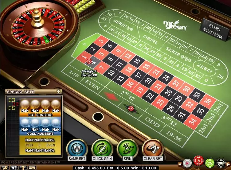 Roulette Highroller made by NetEnt - Table ScreenShot