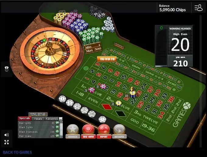 Roulette PRO made by GamesOS - Table ScreenShot