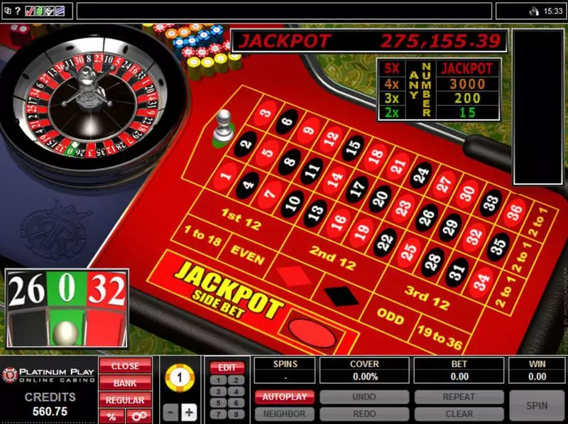Roulette Royale made by Microgaming - Table ScreenShot