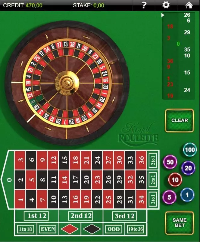 Royal Roulette made by iGaming2go - Table ScreenShot