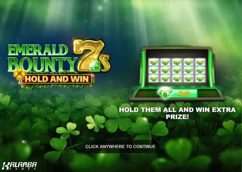  Emerald Bounty 7s Hold and Win Slots made by Kalamba Games - Introduction Screen
