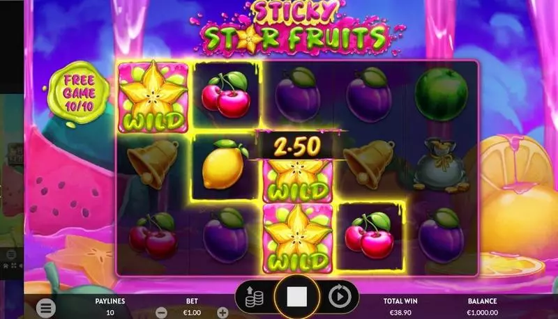  Sticky Star Fruits Slots made by Apparat Gaming - Main Screen Reels