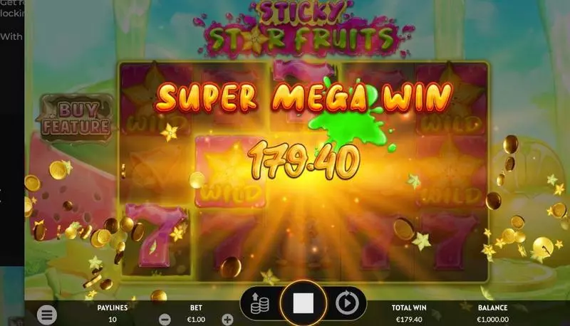  Sticky Star Fruits Slots made by Apparat Gaming - Winning Screenshot