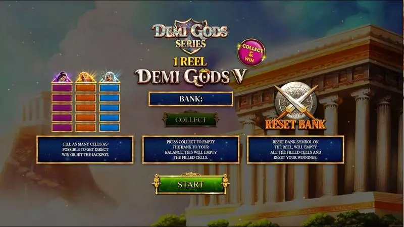 1 Reel Demi Gods V Slots made by Spinomenal - Info and Rules