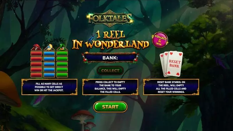 1 Reel In Wonderland Slots made by Spinomenal - Introduction Screen