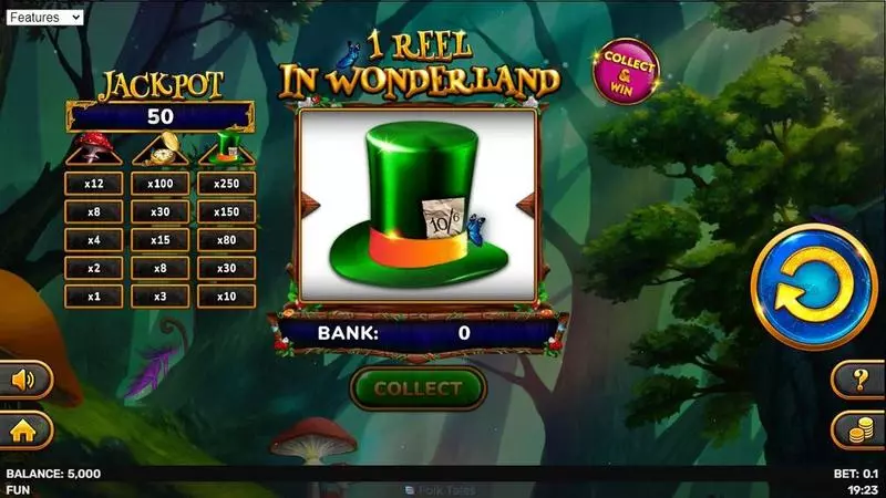 1 Reel In Wonderland Slots made by Spinomenal - Main Screen Reels