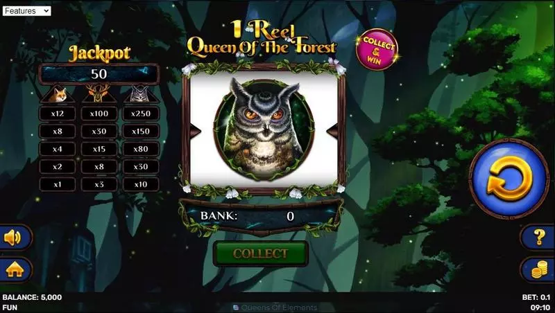 1 Reel Queen Of The Forest Slots made by Spinomenal - Main Screen Reels