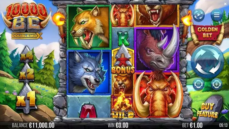 10 000 BC DOUBLE MAX Slots made by 4ThePlayer - Main Screen Reels
