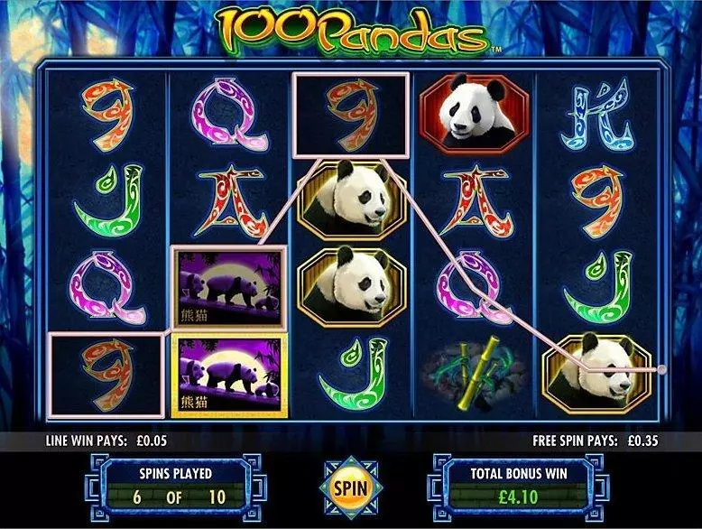 100 Pandas Slots made by IGT - Introduction Screen