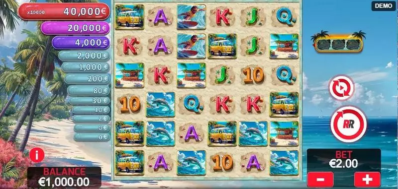 20 000 Waves Slots made by Red Rake Gaming - Main Screen Reels