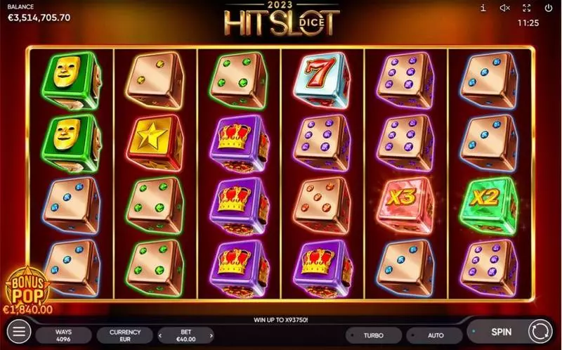 2023 Hit Slot Dice Slots made by Endorphina - Main Screen Reels