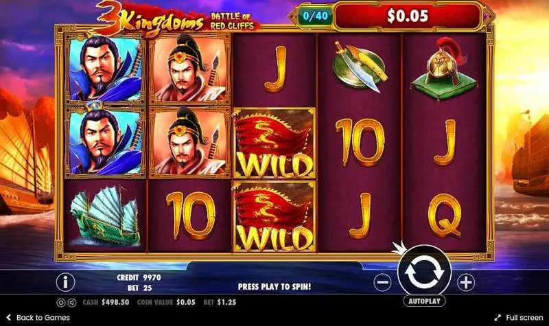 3 Kingdoms – Battle of Red Cliffs Slots made by Pragmatic Play - Main Screen Reels
