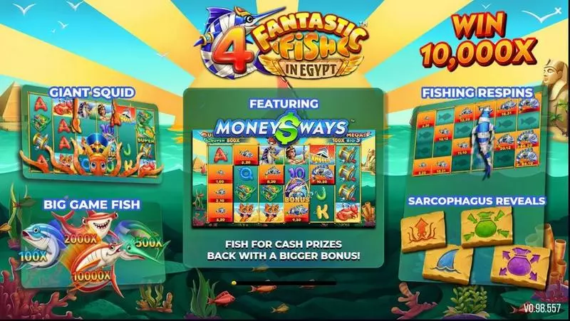 4 Fantastic Fish In Egypt Slots made by 4ThePlayer - Info and Rules