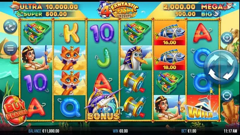 4 Fantastic Fish In Egypt Slots made by 4ThePlayer - Main Screen Reels