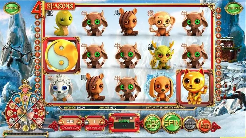 4 Seasons Slots made by BetSoft - Introduction Screen