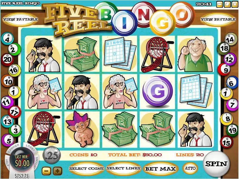 5 Reel Bingo Slots made by Rival - Main Screen Reels