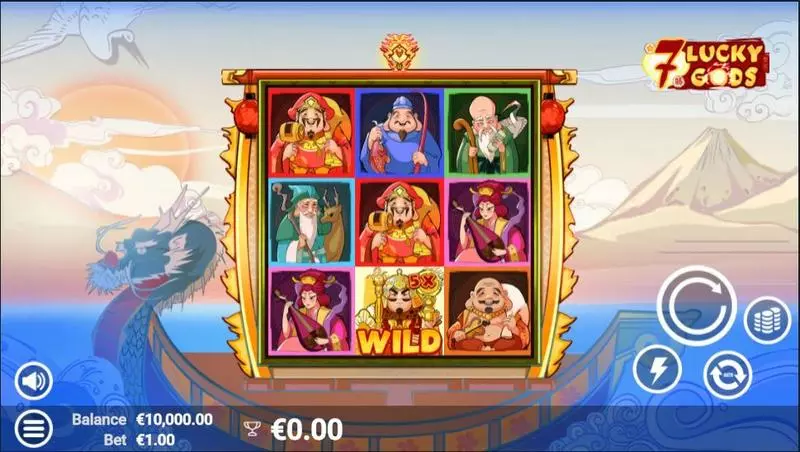 7 Lucky Gods Slots made by AvatarUX - Main Screen Reels