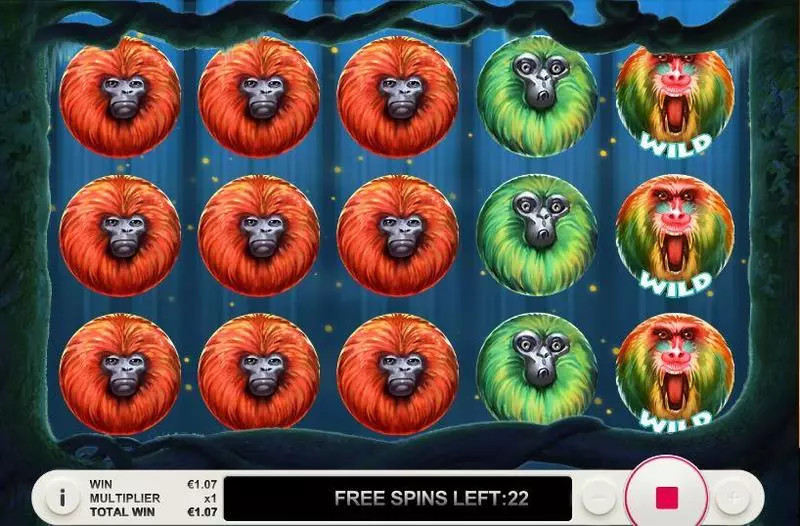 7 Monkeys Slots made by Topgame - Main Screen Reels