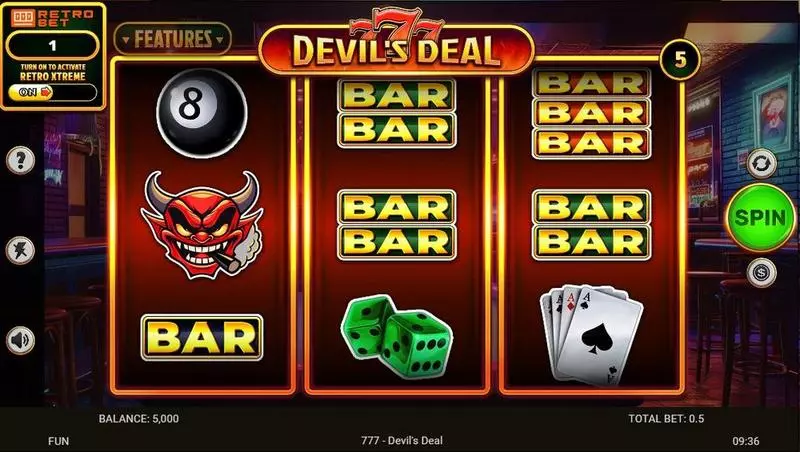 777 – Devil’s Deal Slots made by Spinomenal - Main Screen Reels