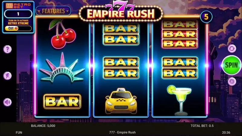 777 – Empire Rush Slots made by Spinomenal - Main Screen Reels